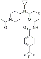 N-[2-((1-ACETYLPIPERIDIN-4-YL)CYCLOPROPYLAMINOACETYLTHIO)ETHYL]-4-(TRIFLUOROMETHYL)BENZAMIDE 结构式