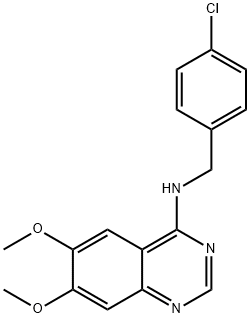N-(4-Chlorobenzyl)-6,7-dimethoxy-4-quinazolinamine 结构式