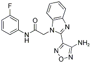 2-[2-(4-AMINO-1,2,5-OXADIAZOL-3-YL)-1H-BENZIMIDAZOL-1-YL]-N-(3-FLUOROPHENYL)ACETAMIDE 结构式