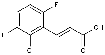 2-Chloro-3,6-difluorocinnamic acid 结构式