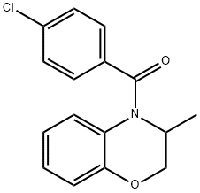 (4-CHLOROPHENYL)(3-METHYL-2,3-DIHYDRO-4H-1,4-BENZOXAZIN-4-YL)METHANONE 结构式