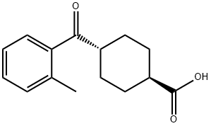 TRANS-4-(2-METHYLBENZOYL)CYCLOHEXANE-1-CARBOXYLIC ACID 结构式