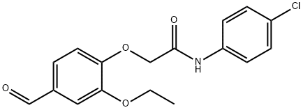 N-(4-CHLORO-PHENYL)-2-(2-ETHOXY-4-FORMYL-PHENOXY)-ACETAMIDE 结构式