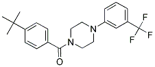 4-(TERT-BUTYL)PHENYL 4-(3-(TRIFLUOROMETHYL)PHENYL)PIPERAZINYL KETONE 结构式