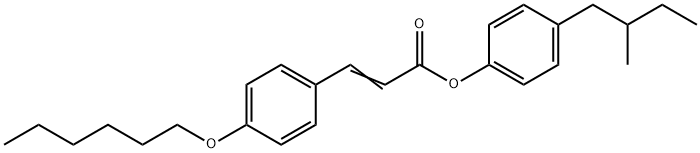 4-(2-Methylbutyl)phenyl (E)-3-[4-(hexyloxy)phenyl]-2-propenoate 结构式