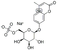 4-METHYLUMBELLIFERYL-BETA-D-GALACTOPYRANOSIDE-6-SULPHATE SODIUM SALT 结构式