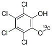 TETRACHLOROGUAJACOL (O-13CH3) 结构式