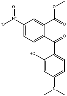4-DIMETHYLAMINO-2-HYDROXY-2'-METHOXYCARBONYL-4'-NITROBENZOPHENONE 结构式