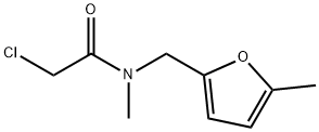 2-氯-N-甲基-N-[(5-甲基呋喃-2-基)甲基]乙酰胺 结构式