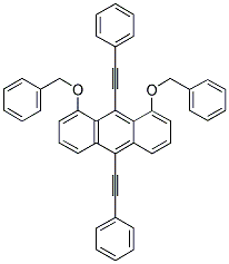 1,8-BIS(BENZYLOXY)-9,10-BIS(PHENYLETHYNYL)ANTHRACENE 结构式