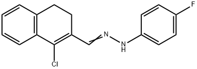 1-CHLORO-3,4-DIHYDRO-2-NAPHTHALENECARBALDEHYDE N-(4-FLUOROPHENYL)HYDRAZONE 结构式