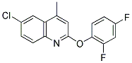 6-CHLORO-2-(2,4-DIFLUOROPHENOXY)-4-METHYLQUINOLINE 结构式