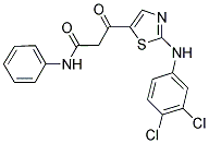 3-[2-(3,4-DICHLOROANILINO)-1,3-THIAZOL-5-YL]-3-OXO-N-PHENYLPROPANAMIDE 结构式