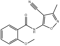N-(4-Cyano-3-methyl-5-isoxazolyl)-2-methoxybenzenecarboxamide 结构式