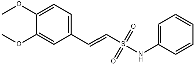 (E)-2-(3,4-Dimethoxyphenyl)-N-phenyl-1-ethenesulfonamide 结构式