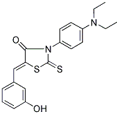 (5Z)-3-[4-(DIETHYLAMINO)PHENYL]-5-(3-HYDROXYBENZYLIDENE)-2-THIOXO-1,3-THIAZOLIDIN-4-ONE 结构式