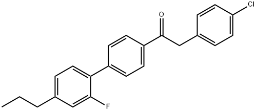 2-(4-CHLOROPHENYL)-1-(2'-FLUORO-4'-PROPYL[1,1'-BIPHENYL]-4-YL)-1-ETHANONE 结构式