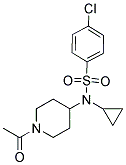 N-(1-ACETYLPIPERIDIN-4-YL)-4-CHLORO-N-(CYCLOPROPYL)BENZENESULPHONAMIDE 结构式