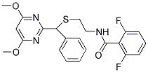 2,6-DIFLUORO-N-[2-[A-(4,6-DIMETHOXYPYRIMIDIN-2-YL)BENZYLTHIO]ETHYL]BENZAMIDE 结构式