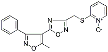 2-(([5-(5-METHYL-3-PHENYLISOXAZOL-4-YL)-1,2,4-OXADIAZOL-3-YL]METHYL)THIO)PYRIDINIUM-1-OLATE 结构式