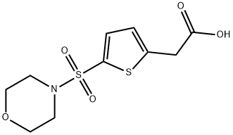 2-(5-(N-吗啉基磺酰基)噻吩-2-基)乙酸 结构式