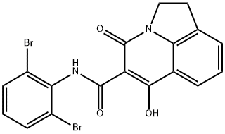 N-(2,6-Dibromophenyl)-6-hydroxy-4-oxo-1,2-dihydro-4H-pyrrolo[3,2,1-ij]quinoline-5-carboxamide 结构式