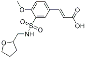 (2E)-3-(4-Methoxy-3-([(tetrahydrofuran-2-ylmethyl)amino]sulfonyl)phenyl)acrylic acid 结构式