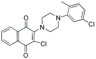 2-CHLORO-3-[4-(5-CHLORO-2-METHYLPHENYL)PIPERAZINO]NAPHTHOQUINONE 结构式