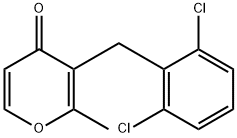 3-(2,6-DICHLOROBENZYL)-2-METHYL-4H-PYRAN-4-ONE 结构式