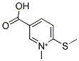 5-CARBOXY-1-METHYL-2-(METHYLSULFANYL)PYRIDINIUM 结构式