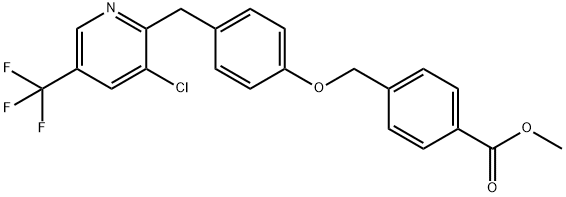 METHYL 4-[(4-([3-CHLORO-5-(TRIFLUOROMETHYL)-2-PYRIDINYL]METHYL)PHENOXY)METHYL]BENZENECARBOXYLATE 结构式