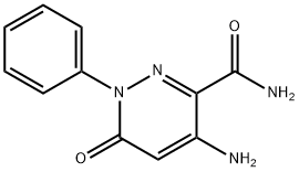 4-AMINO-6-OXO-1-PHENYL-1,6-DIHYDRO-3-PYRIDAZINECARBOXAMIDE 结构式