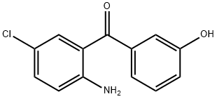 (2-氨基-5-氯苯基)(3-羟基苯基)甲酮 结构式