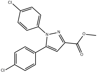 METHYL 1,5-BIS(4-CHLOROPHENYL)-1H-PYRAZOLE-3-CARBOXYLATE 结构式