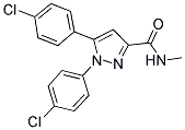 1,5-Bis(4-chlorophenyl)-N-methyl-1H-pyrazole-3-carboxamide 结构式