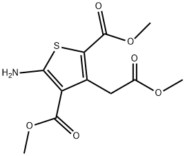 2,4-二甲基5-氨基-3-(2-甲氧基-2-氧乙基)噻吩-2,4-二羧酸酯 结构式