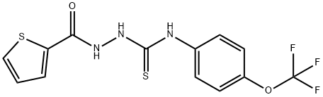 1-THIOPHENECARBONYL-4-(4-(TRIFLUOROMETHOXY)PHENYL)THIOSEMICARBAZIDE 结构式