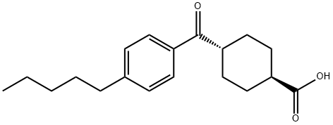 TRANS-4-(4-N-PENTYLBENZOYL)CYCLOHEXANE-1-CARBOXYLIC ACID 结构式