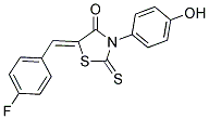 (5Z)-5-(4-FLUOROBENZYLIDENE)-3-(4-HYDROXYPHENYL)-2-THIOXO-1,3-THIAZOLIDIN-4-ONE 结构式