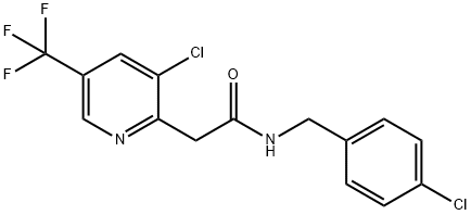 N-(4-CHLOROBENZYL)-2-[3-CHLORO-5-(TRIFLUOROMETHYL)-2-PYRIDINYL]ACETAMIDE 结构式