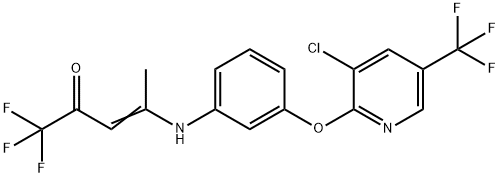 4-(3-([3-CHLORO-5-(TRIFLUOROMETHYL)-2-PYRIDINYL]OXY)ANILINO)-1,1,1-TRIFLUORO-3-PENTEN-2-ONE 结构式