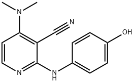4-(DIMETHYLAMINO)-2-(4-HYDROXYANILINO)NICOTINONITRILE 结构式