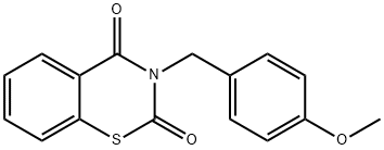 3-(4-METHOXYBENZYL)-2H-1,3-BENZOTHIAZINE-2,4(3H)-DIONE 结构式