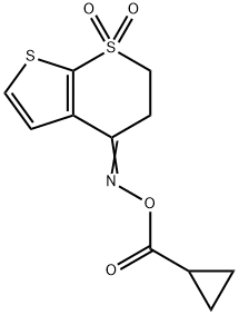 4-([(CYCLOPROPYLCARBONYL)OXY]IMINO)-3,4-DIHYDRO-1LAMBDA6-THIENO[2,3-B]THIOPYRAN-1,1(2H)-DIONE 结构式