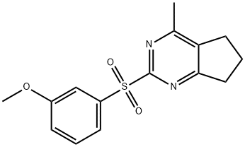 2-[(3-METHOXYPHENYL)SULFONYL]-4-METHYL-6,7-DIHYDRO-5H-CYCLOPENTA[D]PYRIMIDINE 结构式
