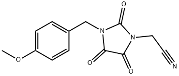 2-(3-(4-甲氧基苄基)-2,4,5-三氧代咪唑啉-1-基)乙腈 结构式