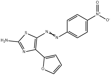2-AMINO-4-(2-FURYL)-5-((4-NITROPHENYL)DIAZENYL)-1,3-THIAZOLE 结构式