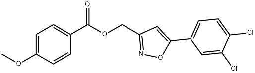 [5-(3,4-DICHLOROPHENYL)-3-ISOXAZOLYL]METHYL 4-METHOXYBENZENECARBOXYLATE 结构式