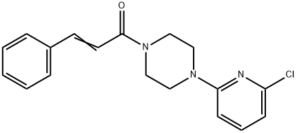 1-[4-(6-CHLORO-2-PYRIDINYL)PIPERAZINO]-3-PHENYL-2-PROPEN-1-ONE 结构式