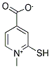 1-METHYL-2-SULFANYLPYRIDINIUM-4-CARBOXYLATE 结构式